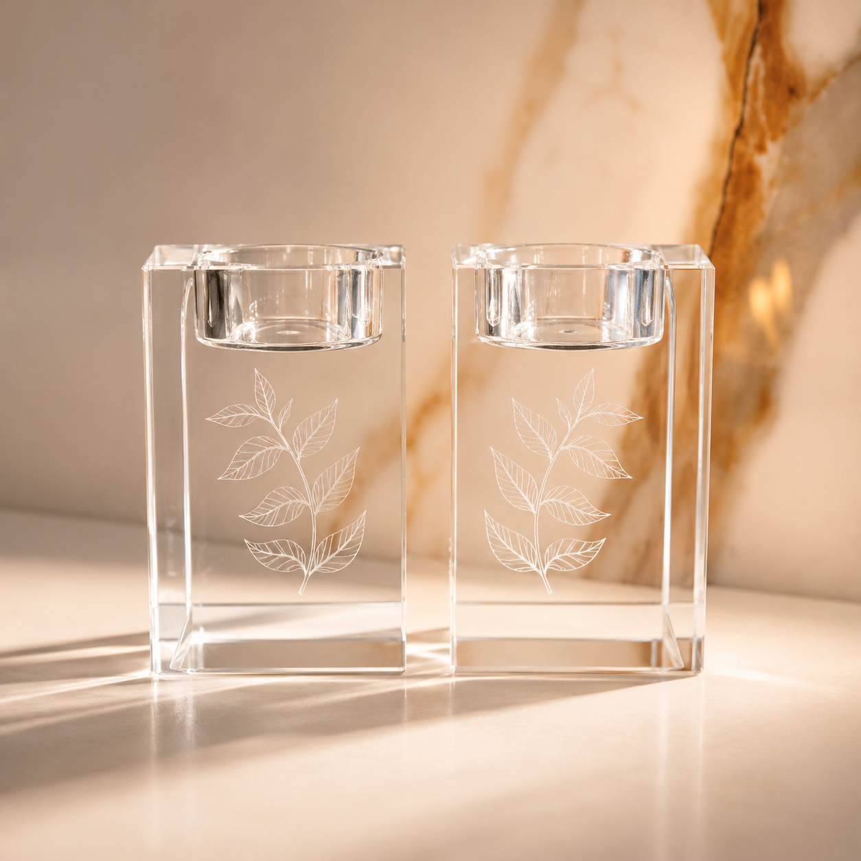 Bougeoirs en cristal