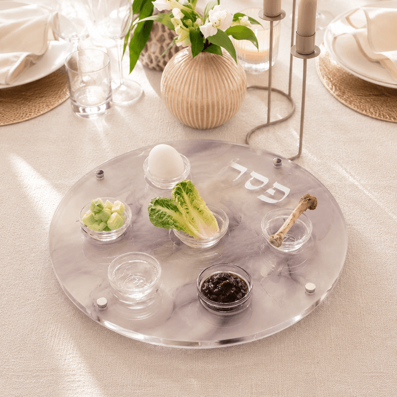 Plateau Seder Gris